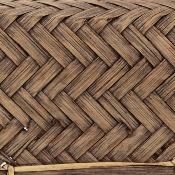 Boîte à Mouchoirs en Bambou & Rotin Tressé Marron Ethnique Chic L.23 cm