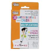 Jeu de 36 Cartes Éducatives Calculs Mathématiques Effaçables