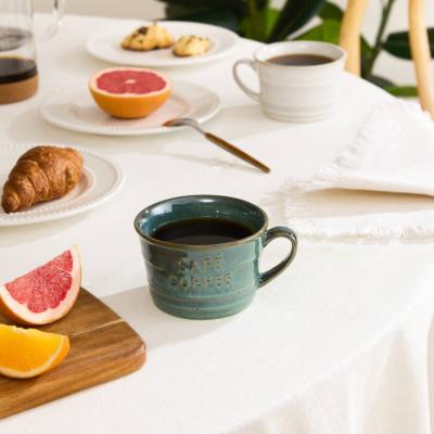 Mug Déjeuner « Café Coffee » Vert – 26 cl - L. 12,2 x H. 6,2 x P. 10 cm