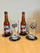 Lot de 6 Verres à Bière Rétro Vintage BEER 37 cl 