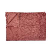 Plaid Terracotta Flanelle Embossé 120 x 150 cm