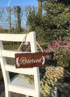 Pancarte Bois RESERVED Déco Mariage 