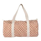 Sac de Voyage Fleur Terracotta & Beige 50 x 26 x 26 cm 