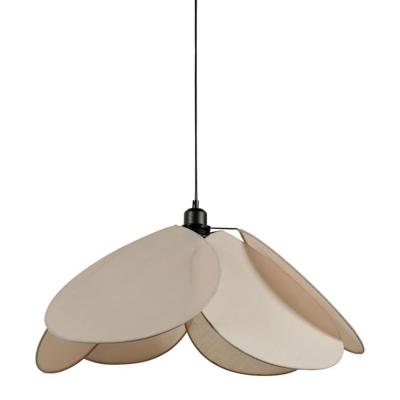 Suspension Pétales Fleur Taupe Tissu & Métal D.69 x H.23 cm