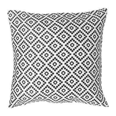 Coussin Ethnique Bleu Marine Blanc Losange 40 x 40 cm 