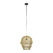 Suspension Cotte de Maille Dorée KALIPSO D.38 x H.42 cm