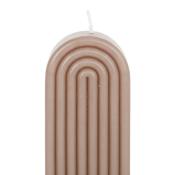 Bougie Arc-en-Ciel Beige Nude H.12 x 6 x 4 cm 