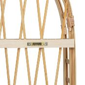  Étagère Murale Fenêtre Arrondie en Bambou Naturel – 3 Niveaux – Style Bohème Chic - H.75 cm