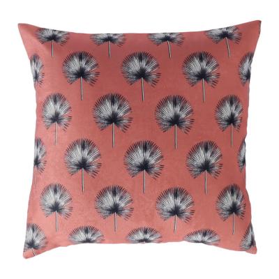 Coussin Rose Brique Fleurs Pissenlit 40 x 40 cm 