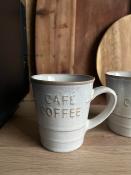 Tasse à Café « Coffee » Gris Beige 20 cl – L. 10,5 x P. 7,8 x H. 8,2 cm