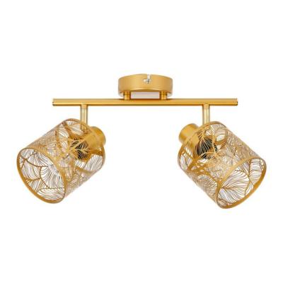 2 Spots Orientables Calathéa Doré - Applique Murale