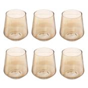 Lot de 6 Gobelets en Verre Ambre 45cl