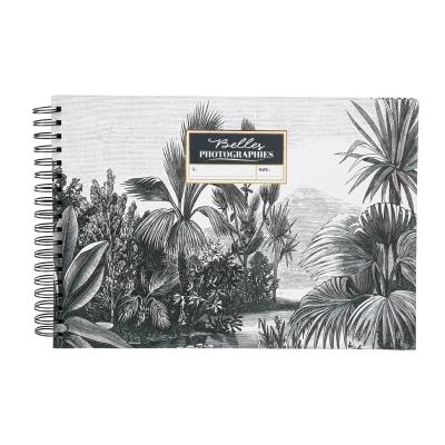 Album Photo Gravure Noir & Blanc Tropical Vintage 240 vues Rectangulaire Spirale