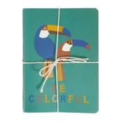 3 Carnets de Notes JUNGLE A6 - Toucan & Feuilles Tropicales