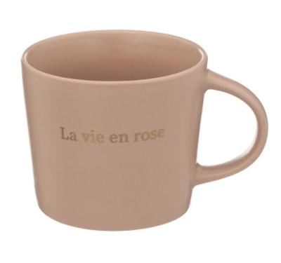 Mug LA VIE EN ROSE & Doré 32 cl Céramique