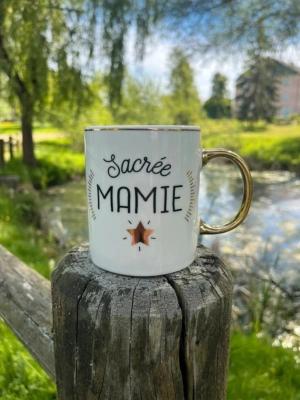 Mug Sacrée Mamie Étoile Dorée Beige 35 cl