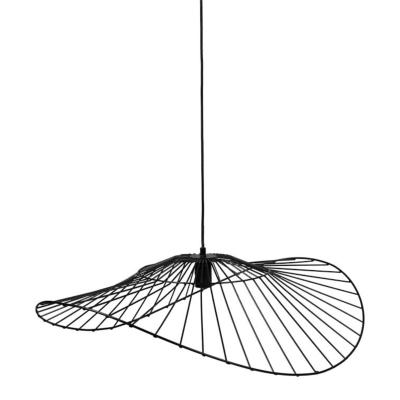 Suspension Ombrelle Métal Filaire Noire Ø 80 cm Design