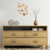 Décoration Murale Fleurs Métal Doré 54 cm
