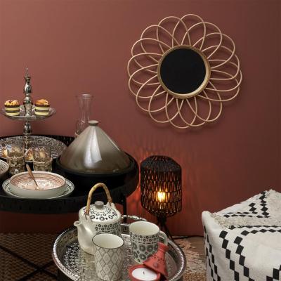 Grand Miroir Rosace en Rotin Naturel Ø 56 cm 
