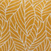 Housse de Coussin Feuilles Jaune Moutarde Exotique Chic 40 x40 cm 