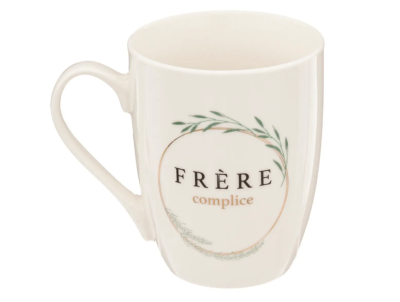 Mug  Frère Complice Beige Doré Couronne Laurier 33 cl  