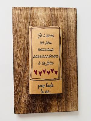 Tablette Chocolat JE T'AIME - Spécial St-Valentin - Chevaliers d'Argouges