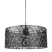 Suspension Feuilles Calathéa Métal Noir Exotique Chic Ø 35 cm 