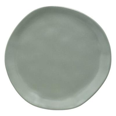 Assiette à Dessert Verte Olive Bosselée Céramique Ø 21 cm 