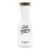 Carafe en Verre "FAIT-MAISON" Bouchon Liège 1 Litre