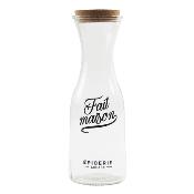 Carafe en Verre "FAIT-MAISON" Bouchon Liège 1 Litre