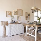 Lampadaire Corde Naturelle Tressée & Métal ADRIA H. 97 cm 