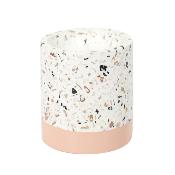 Bougie Parfumée TERRAZZO Corail/Gris Pivoine/Bergamote H.8 cm