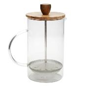 Cafetière à Piston Verre Borosilicate, Acier Inoxydable, Acacia 85 cl 