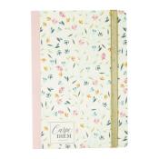 Carnet de Notes Fleurs Rose & Doré  A6 80 pages