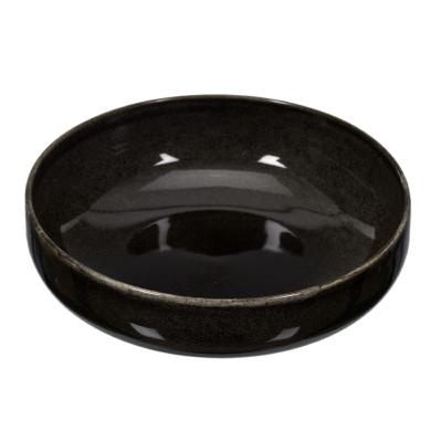 Écuelle Grès Gris/Noir Brillant 70 cl Design Modern Chic 