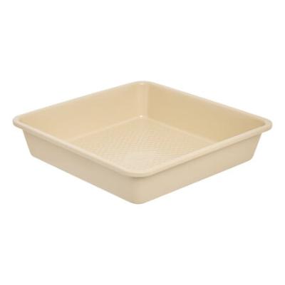 Moule Carré en Métal Beige – 24,5 × 24,5 cm - Moule à Manqué