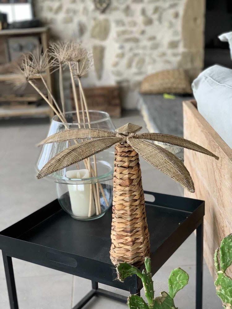 Déco Palmier Exotique en Jacinthe - H.34 x Ø 55 cm