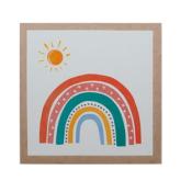 Toile Arc en Ciel Terracotta Coloré Chambre Enfant 28 x28 cm