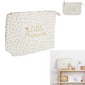 Trousse de Toilette Rose/Blanc/Doré Little Princesse Fille 37 x 23 x 10 cm 