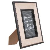 Cadre Photo 10x15 cm Bois Clair Contour Noir Style Industriel