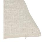 Housse de Coussin Palmier Brodé Beige Coton Texturé 40 x 40 cm 