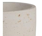 Pot Rond avec Couvercle Beige Écru Moucheté Béton D.11 x H.6,5 cm