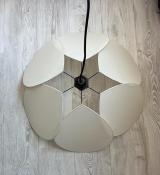 Suspension Pétales Fleur Beige Tissu & Métal D.69 x H.23 cm