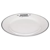 6 Assiettes Plates Bistrot des Gourmands Blanc & Noir Ø 26 cm