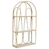 Étagère Murale Arche Florale Rotin 3 Niveaux H.73 x 40 cm 
