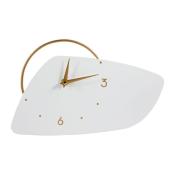 Horloge Design Métal Blanc & Doré 30 x 20 cm 