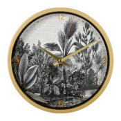 Horloge Forêt Tropicale Noir Blanc Doré Ø 20 cm 