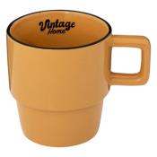 Mug Vintage home 32 cl Vert Clair, Vert Émeraude, Jaune & Orange