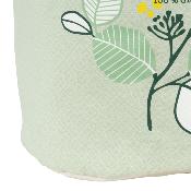 2 Sacs de Jute Vert Récoltes du Quotidien Motif Végétal H.40 Ø38 cm / H.31 Ø29