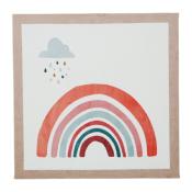 Toile Arc en Ciel Terracotta Coloré Chambre Enfant 28 x28 cm